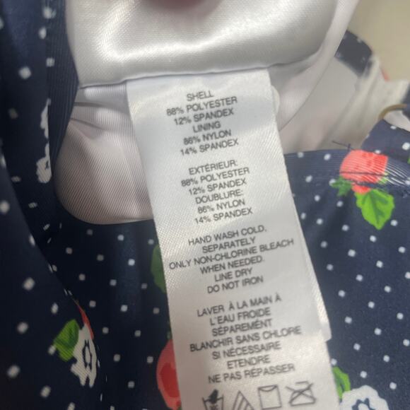 ModCloth Small The Brandy Underwire One-Piece Swimsuit Blue Strawberry Print - Picture 11 of 13